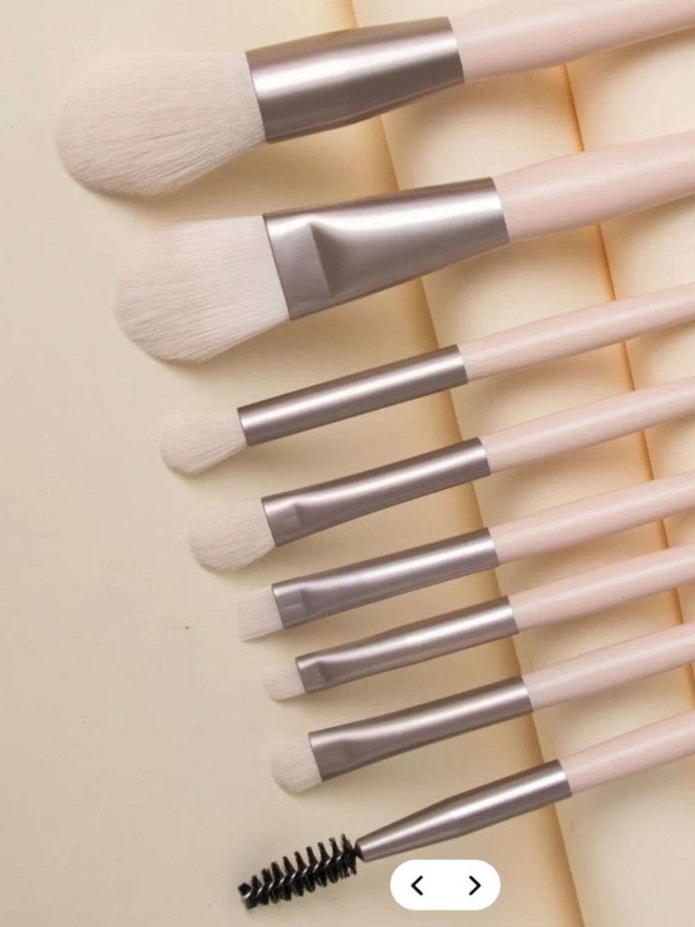 Macaron Makeup Brush 8pcSet Soft Synthetic Portable Travel Kit-Pu storage pouch